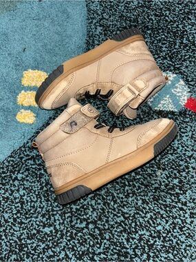 Stride Rite Tan Kids High-Top Sneakers
